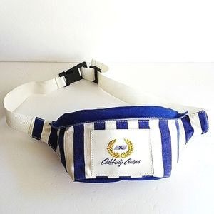 Vintage Celebrity Cruises Curved Buckle Flap Fanny Pack Crossbody Bag